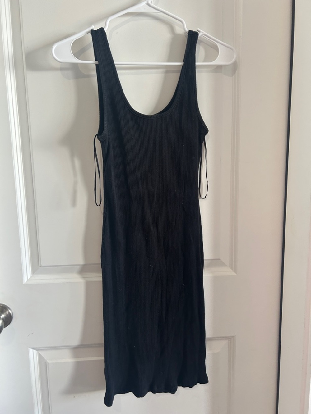 Ambiance Black Ribbed Tank Midi Dress
